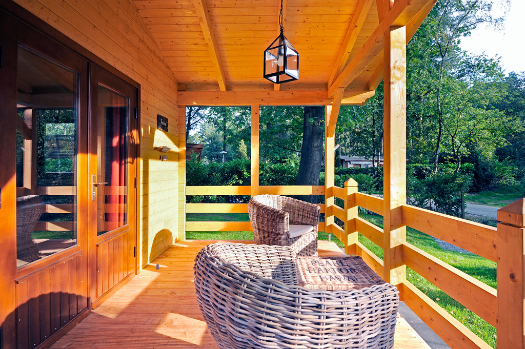 houten chalet veranda
